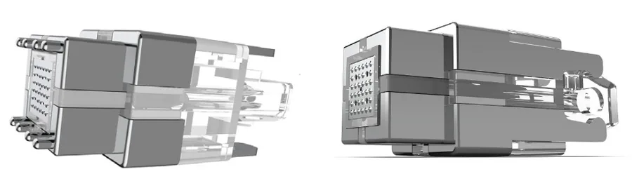 Mebius-Chip aus Polycarbonat und Edelstahl in zwei Ansichten
